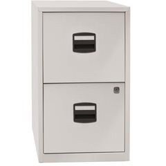 Hängeregistraturschrank PFA, 2 Schübe, lichtgrau.