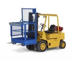 Arbeitsbühne, für Front- und Schubmaststapler, mit Rollen, HxBxT 2150 x 1200 x 8