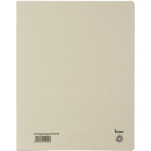 Einschlagmappe, Karton (RC), 3 Klappen, A4, für: 250 Blatt, grau