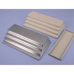 Fachboden, Breite 1300 mm, VE 5 Stk, Tiefe 400 mm, Traglast 350 kg, grau.