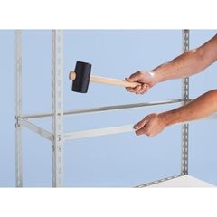 Kombi-Steckregal, Regalhöhe 2438 mm, Breite x Tiefe 743 x 377 mm.