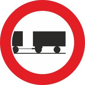 §52/7b Fahrverbot für Lastkraftfahrzeuge mit Anhänger | Alform Verkehrszeichen