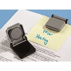 Magnetclip, VE 20 Stk, LxB 40 x 36 mm, Magnetschnapp-Automatik, grau/schwarz.