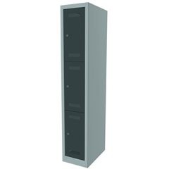 MonoBloc™ Schließfachschrank, 3 Fächer je Abteil, Breite 322 mm, 1 Abteil, 3 Fäc
