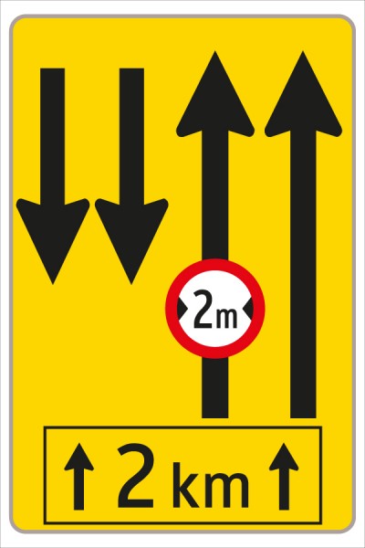 §53/16c Fahrstreifenanzeiger gelb  schwarz F14