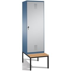 EVOLO Garderobenschrank, mit Sitzbank, Tür über 2 Abteile, 2 Abteile, 1 Tür, Abt