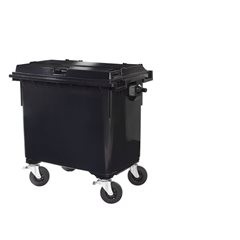 Müllcontainer aus Kunststoff, DIN EN 840, Volumen 660 l, BxHxT 1360 x 1235 x 765 mm, gelb, ab 5 Stk.