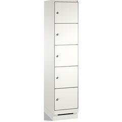EVOLO Fächerschrank, mit Sockel, 1 Abteil, 5 Fächer, Abteilbreite 400 mm, verkeh