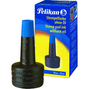 Stempelfarbe, ohne Öl, Typ: 4 K, Verstreicherflasche, blau