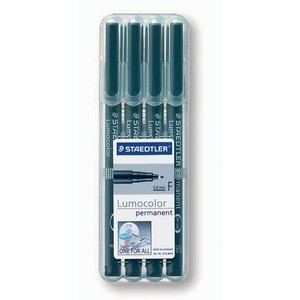 OH-Stift, Lumocolor® 318, F, perm., 0,6 mm, Schreibf.: schwarz