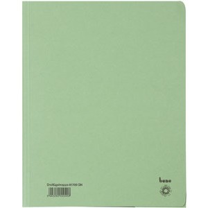 Einschlagmappe, Karton (RC), 3 Klappen, A4, für: 250 Blatt, grün