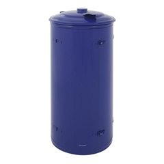 Abfallsammler, Stahlblech, für Volumen 120 l, mit Doppelflügeltür, blau.