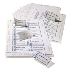 Namensschilderset, Schilder mit Wellennadel, VE 10 Stk.