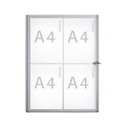 Schaukasten, Außentiefe 27 mm, Außenhöhe 655 mm, 4 x DIN A4.