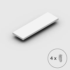 Fachboden RAL 7035, für Steckregal, Ausführung leicht, Breite x Tiefe 1000 x 300