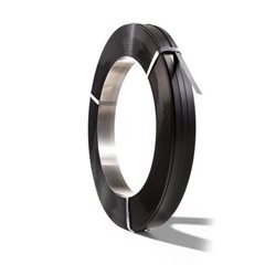 Stahlband, für Bandabroller, Packenwicklung, lackiert, Bandbreite 16 mm.