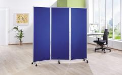 Präsentationswand, faltbar und mobil, HxBxT 1800 x 1810 x 370 mm.