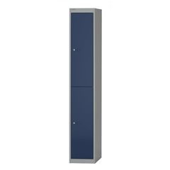 OFFICE Garderobensystem, Tiefe 457 mm, 2 Fächer mit je 1 Kleiderhaken, Korpusfar