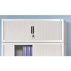 Rollladen-Aufsatzschrank, HxBxT 450 x 1000 x 420 mm, schwarzgrau.