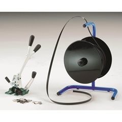Umreifungsband PP, für Bandabroller, VE 4 Stk, Kern-Ø 62 mm, Kurzrolle, Bandbreite 16 mm.
