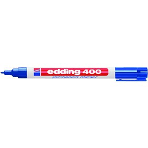 Permanentmarker 400, Rundspitze, 1 mm, Schreibf.: blau