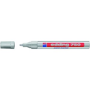Lackmarker, 750, Rundspitze, 2 - 4 mm, Schreibf.: silber