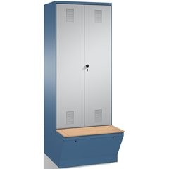 EVOLO Garderobenschrank, zueinander schlagende Türen, mit Aufbewahrungsbox, 2 Ab