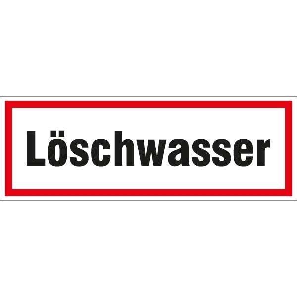 Hinweisschild Löschwasser 297x105/1.5mm