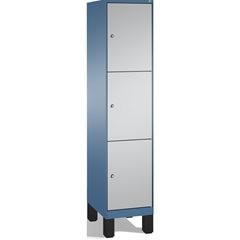 EVOLO Fächerschrank, mit Füßen, 1 Abteil, 3 Fächer, Abteilbreite 400 mm, fernbla
