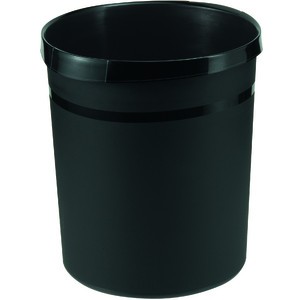 Papierkorb GRIP, PP, rund, 18l, 312x345mm, schwarz