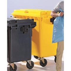 Müllcontainer aus Kunststoff, DIN EN 840, Volumen 770 l, BxHxT 1360 x 1330 x 770 mm, anthrazit, ab 5