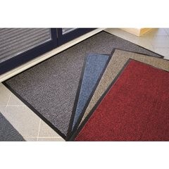 Schmutzfangmatte für innen, Flor aus Polypropylen, LxB 1800 x 1200 mm, schwarz / blau.