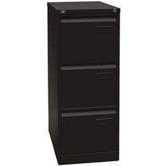 Hängeregistraturschrank LIGHT, 1-bahnig, 3 Schübe, DIN A4, schwarz.