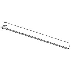 Aluminium-Verladeschiene, Tragfähigkeit 400 kg, Fahrrinnenbreite 150 mm, 1 Paar.