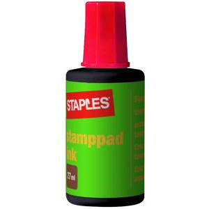 Stempelfarbe, ohne Öl, Verstreicherflasche, rot