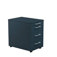 Schubladencontainer auf Rollen, HxT 570 x 600 mm, 3 Schubladen, anthrazitgrau / anthrazitgrau / anth