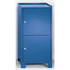 Werkzeugschrank mit Füßen, HxBxT 1000 x 500 x 500 mm, 2 verschließbare Fächer mit je 1 Fachboden, li