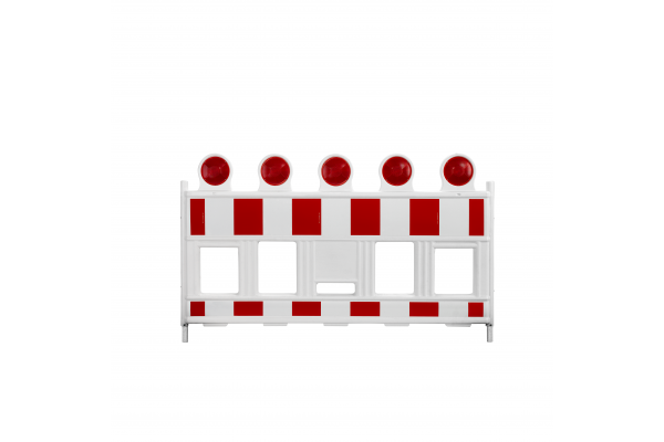 Sperrstrahlergarnitur Weiß – 5 Leuchten Rot RA1