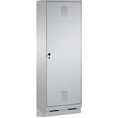 EVOLO Garderobenschrank, Tür über 2 Abteile, mit Sockel, 2 Abteile, 1 Tür, Abtei