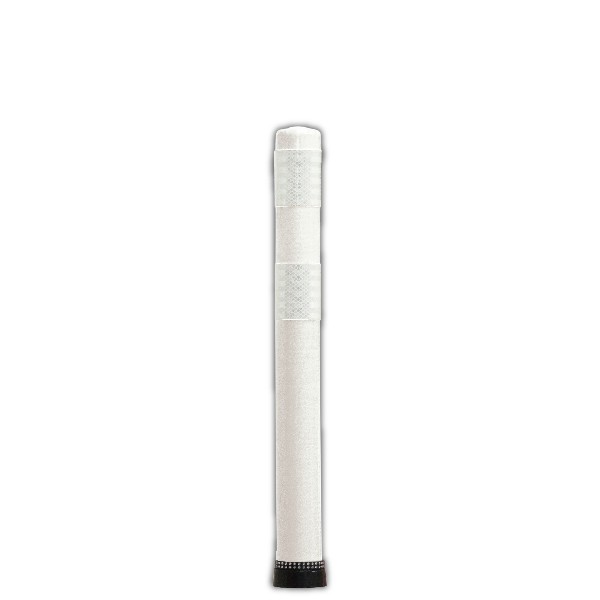 Poller 80 cm weiß mit 2 weißen Reflex-Streifen