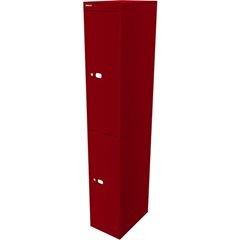 OFFICE Garderobensystem, Tiefe 457 mm, 2 Fächer mit je 1 Kleiderhaken, kardinalr
