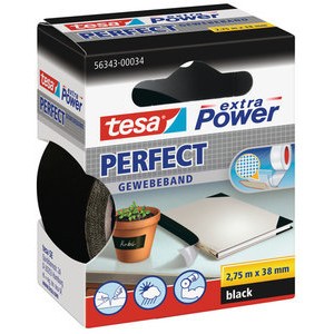 Gewebeband extra Power®, sk, 38mmx2,75m, schwarz