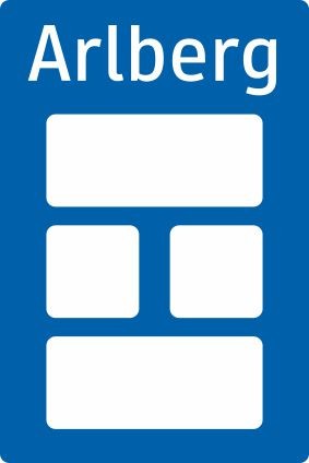 Hinweis auf periodische Sperren von Passstraßen | flaches Verkehrszeichen