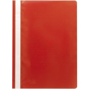 Schnellhefter, PP, transparenter Vorderdeckel, A4, rot