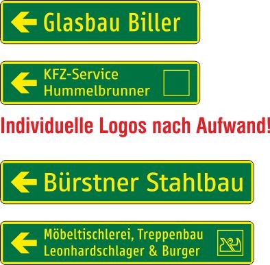 §53/13 Wegweiser| einzeilig Alrond Ausführung