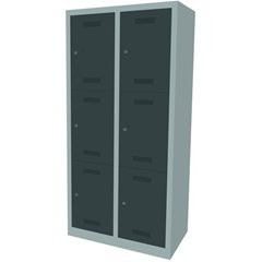 MonoBloc™ Schließfachschrank, 3 Fächer je Abteil, Breite 810 mm, 2 Abteile, 6 Fä