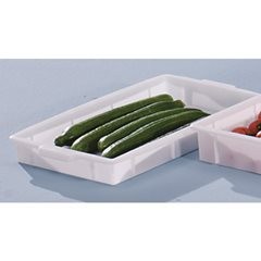 Kunststoff-Stapelbehälter, Inhalt 9 l, Außenmaße LxBxH 560 x 355 x 64 mm, natur.