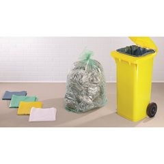 Großvolumen-Abfallsäcke PREMIUM, LDPE, 120 l, LxBxH 700 x 250 x 1200 mm, 50 µm, grün, VE 200 Stk.