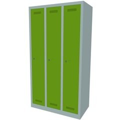MonoBloc™ Garderobenschrank, Abteilbreite 248 mm, einstöckig, 3 Abteile, Breite