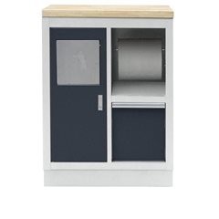 Abfall- und Reinigungs-Unterschrank, HxBxT 910 x 680 x 460 mm, Zentralverschluss.